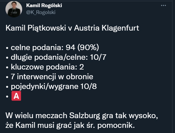 LICZBY Piątkowskiego z debiutu w RB Salzburg!